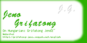 jeno grifatong business card